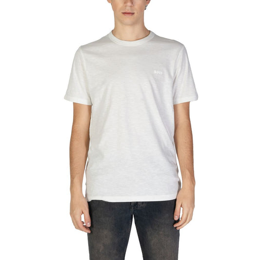 Hugo Boss White Cotton T-Shirt - Boss Tegood 10240843 01 50508243