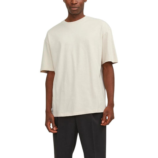 Jack & Jones Beige Cotton T-Shirt - JEBRADLEY TEE SS O-NECK NOOS
