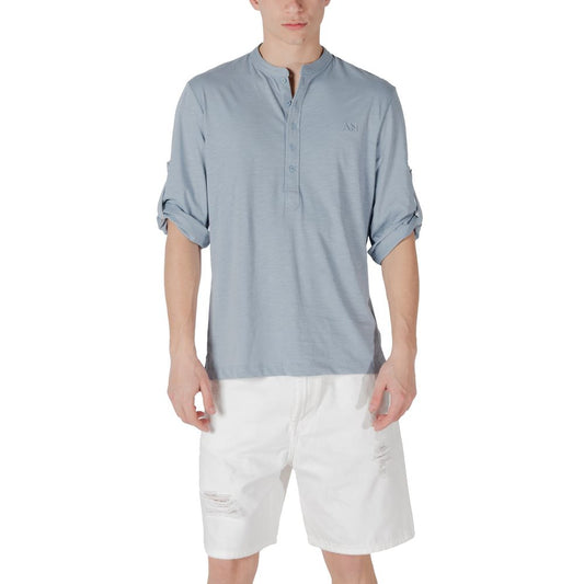 Antony Morato Blue Cotton T-Shirt - Casual Elegance Redefined