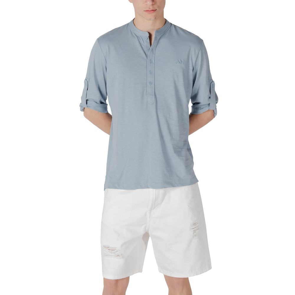 Antony Morato Blue Cotton T-Shirt - Casual Elegance Redefined