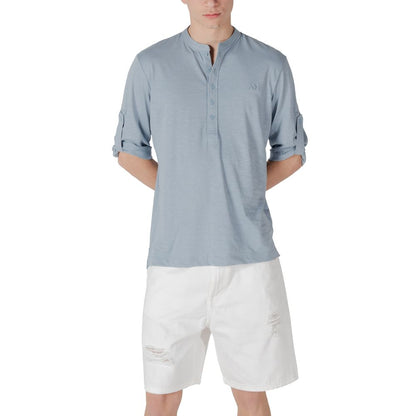Antony Morato Blue Cotton T-Shirt - Casual Elegance Redefined