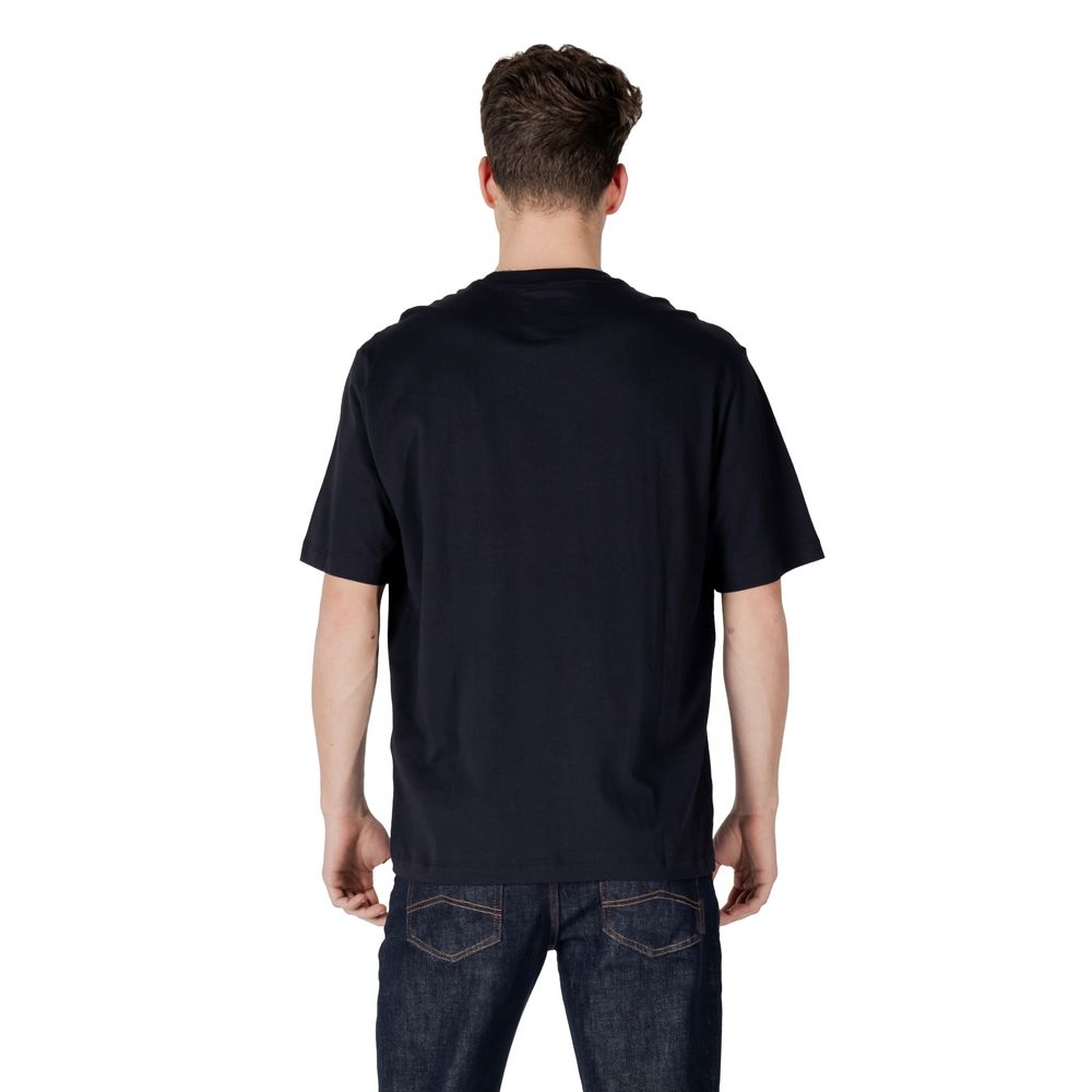 Armani Exchange Blue Cotton T-Shirt - Modern Comfort with A|X Logo