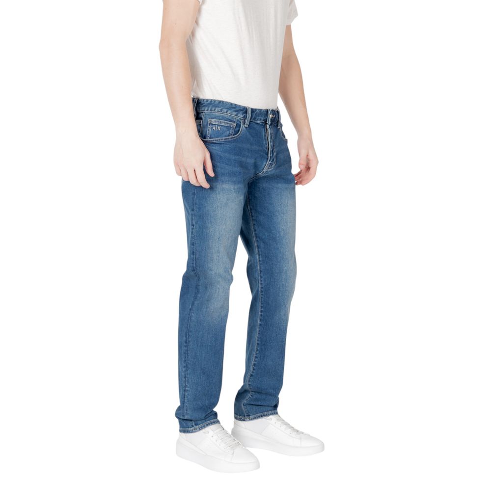 Armani Exchange Blue Cotton Skinny Jean