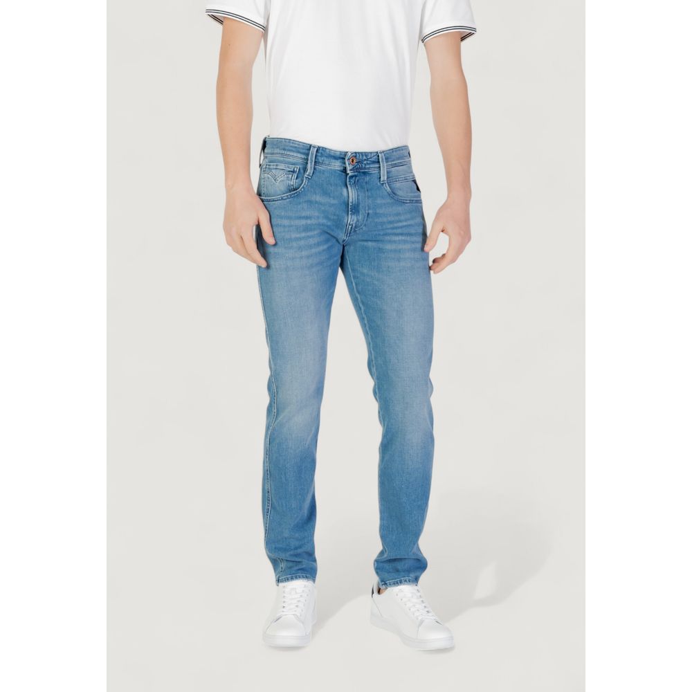 Replay Blue Cotton Skinny Jean
