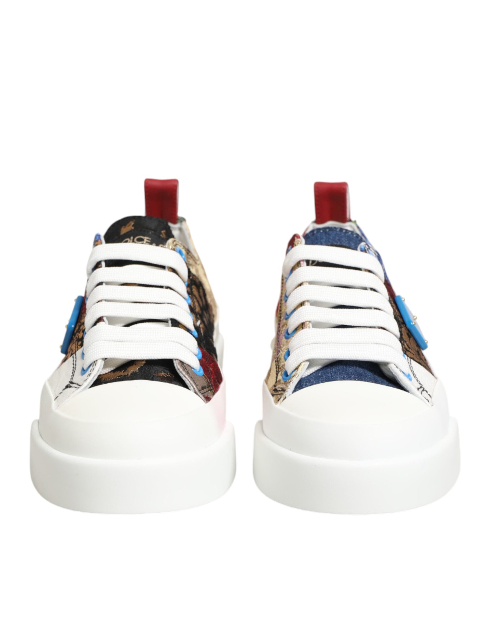 Dolce & Gabbana Multicolor Patchwork Low Top Sneakers