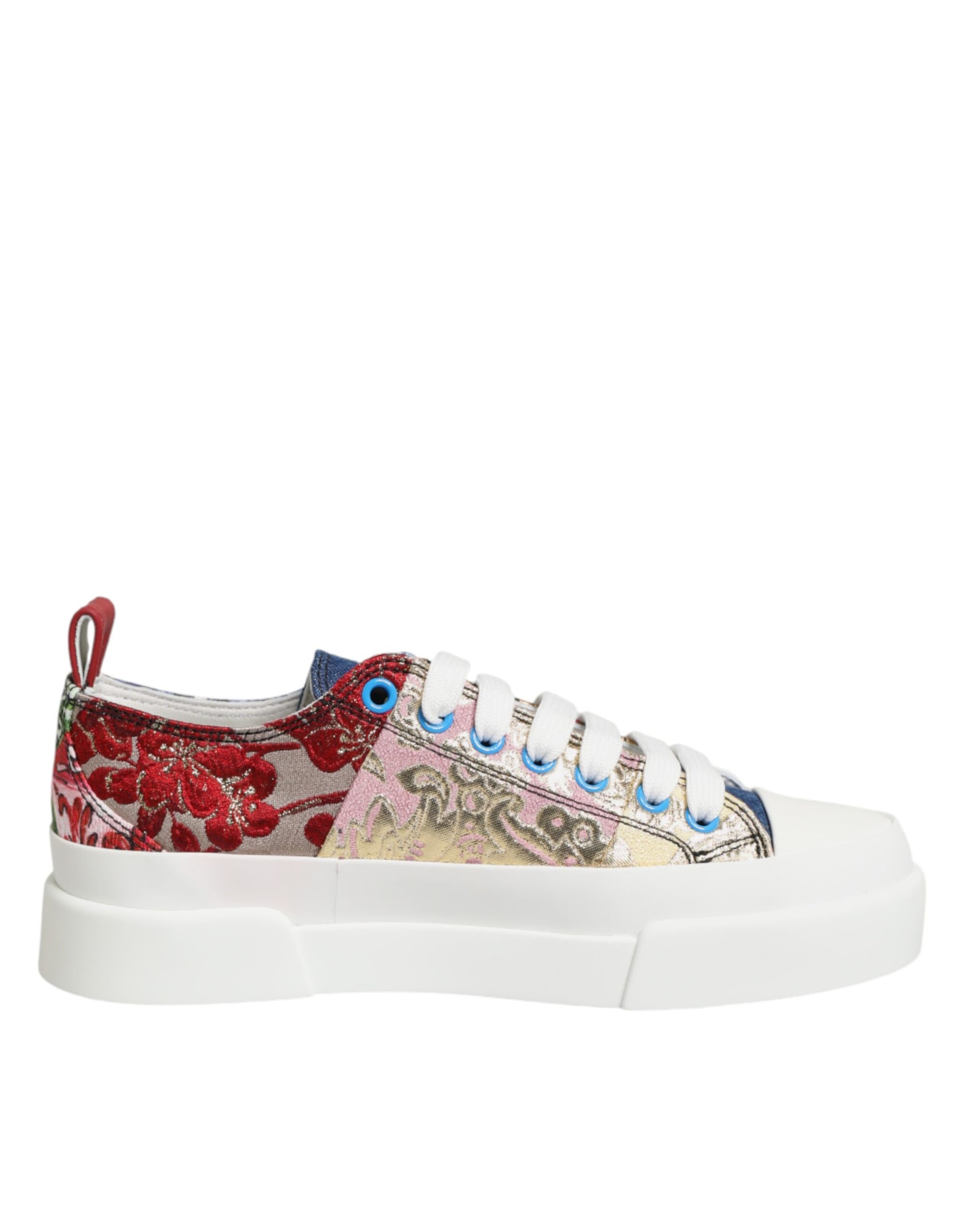 Dolce & Gabbana Multicolor Patchwork Low Top Sneakers