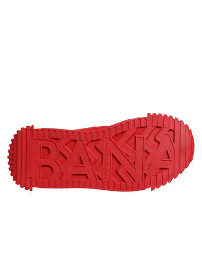 Dolce & Gabbana Red Logo Lace Low Top NS1 Sneakers