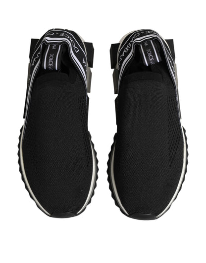 Dolce & Gabbana Black Slip On Sorrento Low Top Sneakers
