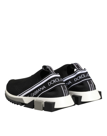Dolce & Gabbana Black Slip On Sorrento Low Top Sneakers