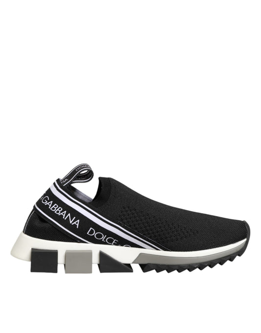 Dolce & Gabbana Black Slip On Sorrento Low Top Sneakers