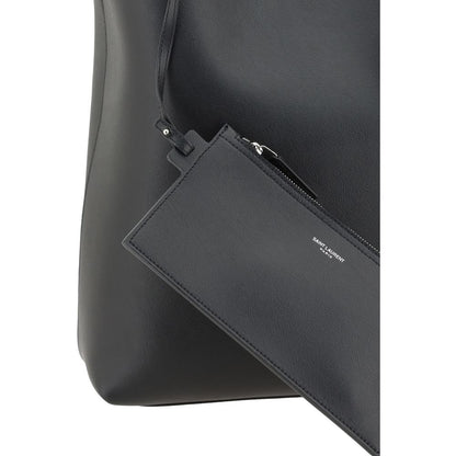 Saint Laurent Leather Tote Bag with Pouch