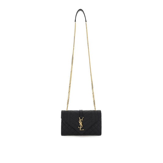 Saint Laurent Black Calfskin Satchel Small Shoulder Bag