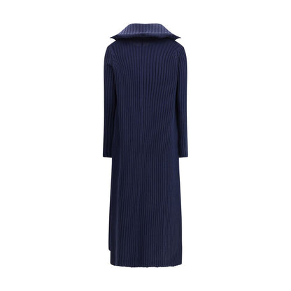 Balenciaga Ribbed Shawl-Collar Cardigan