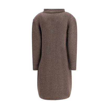 Ella Semi-long Sweater with Front Hook-and-Eye Closure