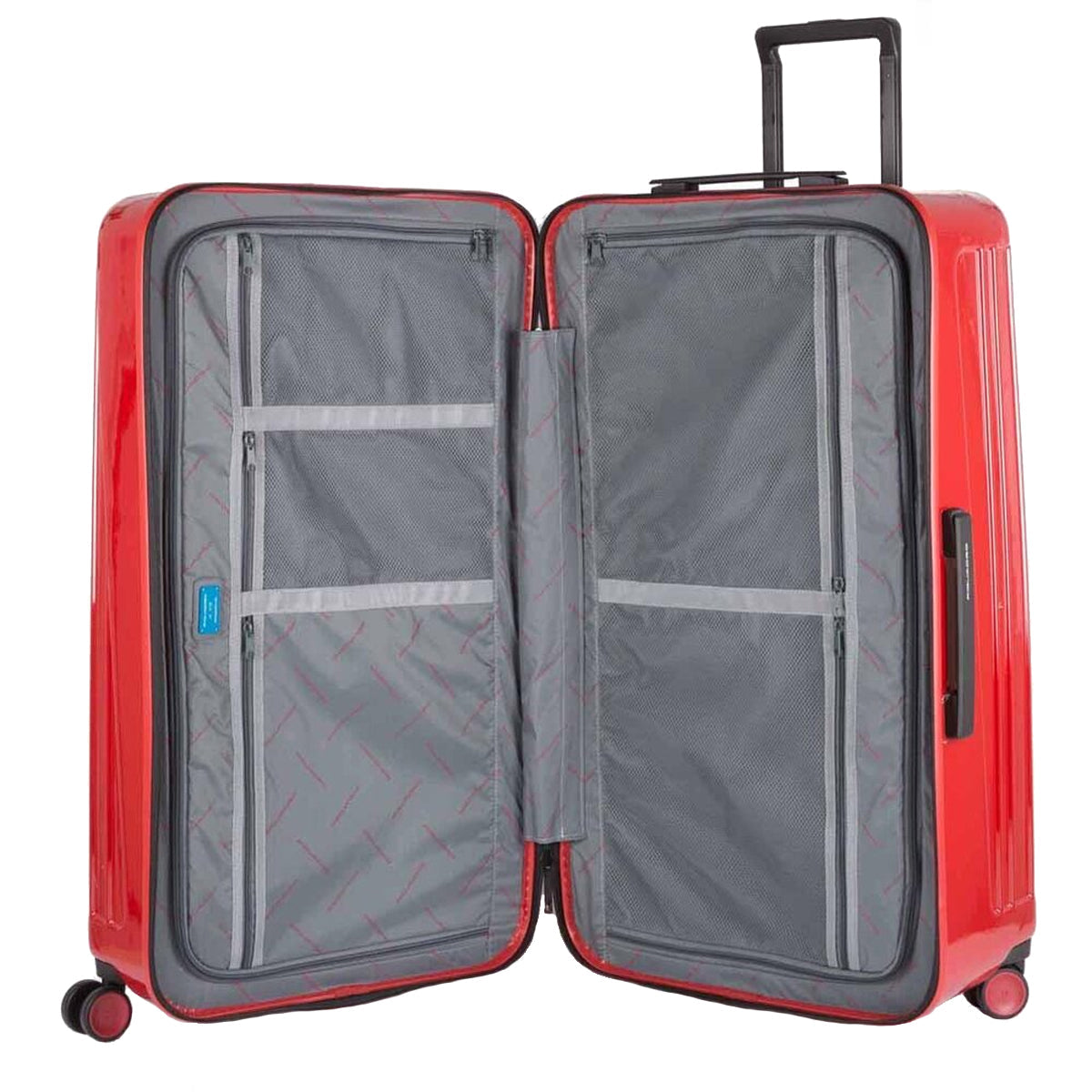 Piquadro Red Polycarbonate Luggage Trolley