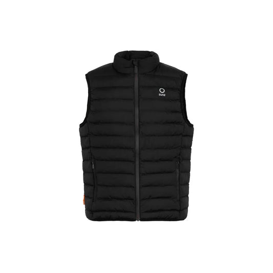 SUNS Black Polyester Sleeveless Jacket