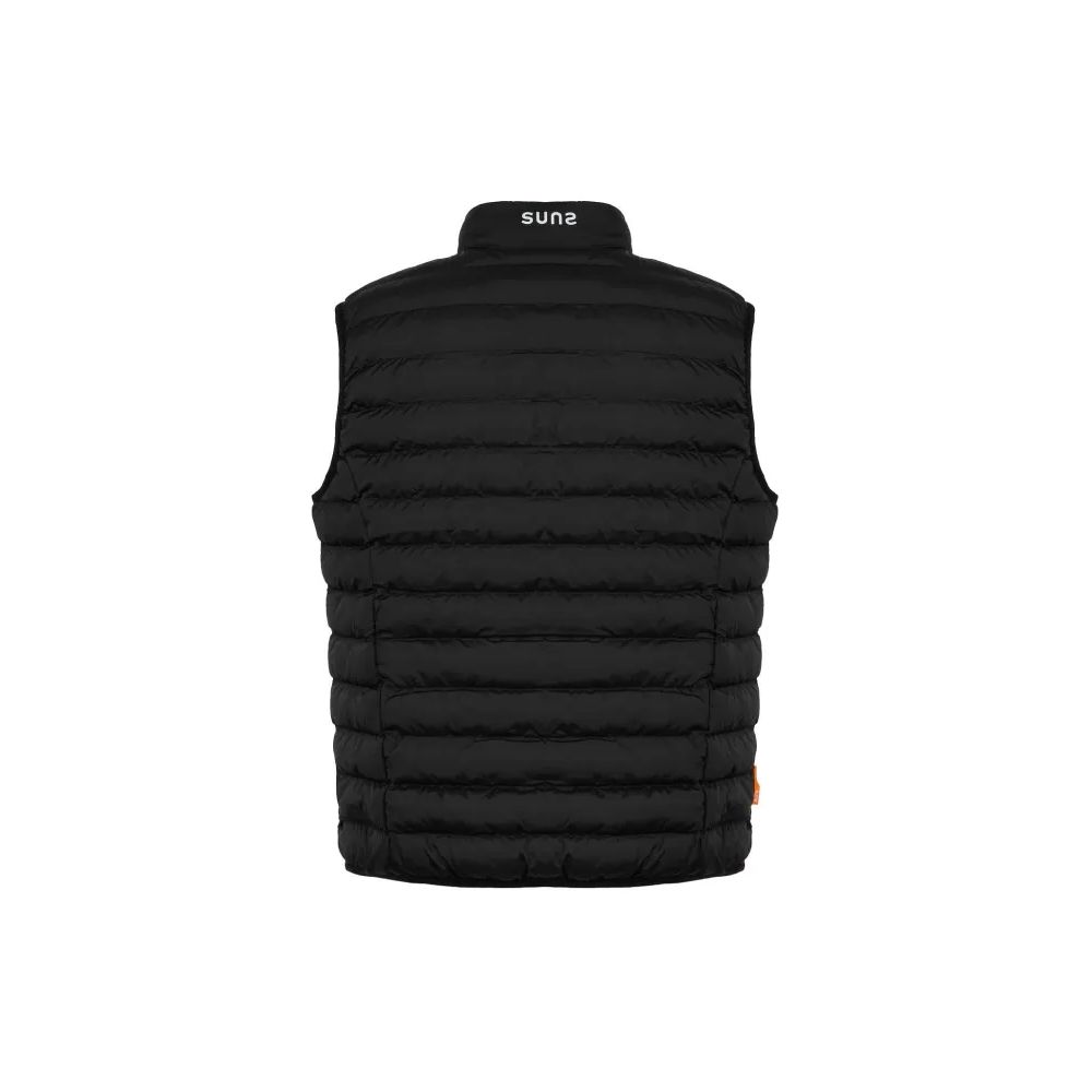SUNS Black Polyester Sleeveless Jacket