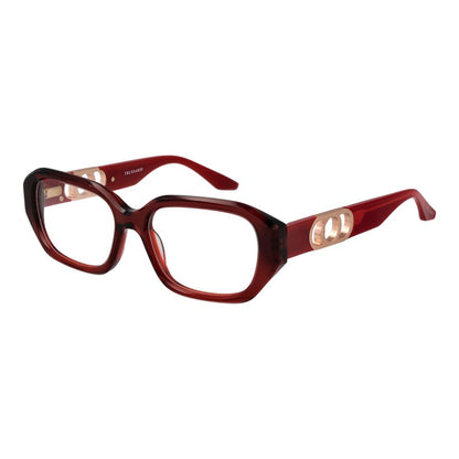 Trussardi Red Women’s Optical Glasses – Rectangle Full-Rim Frame