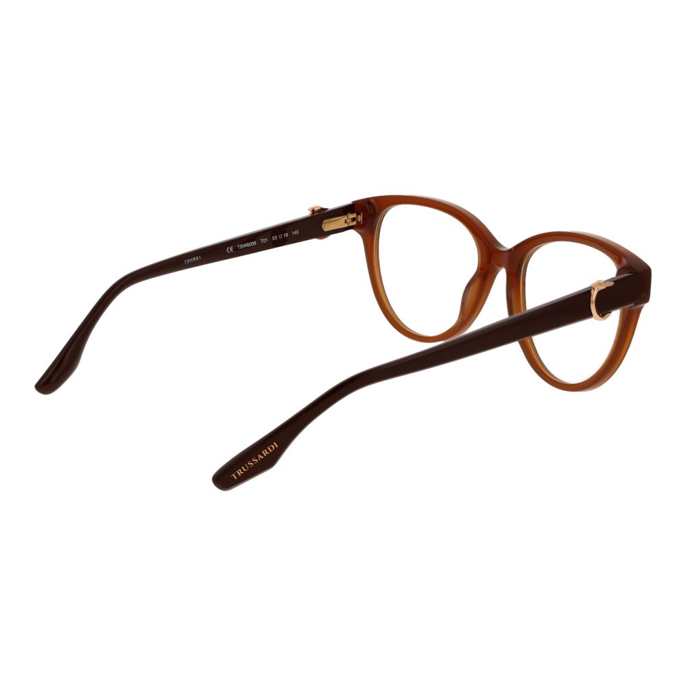 Trussardi Women's Optical Glasses – Brown Butterfly Frame