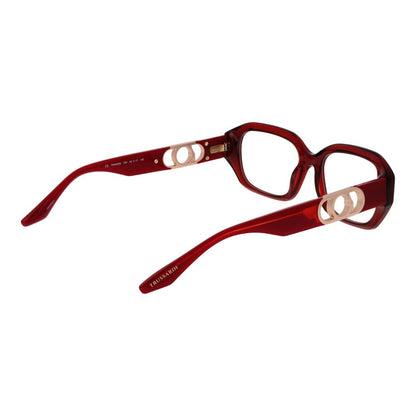 Trussardi Red Women’s Optical Glasses – Rectangle Full-Rim Frame