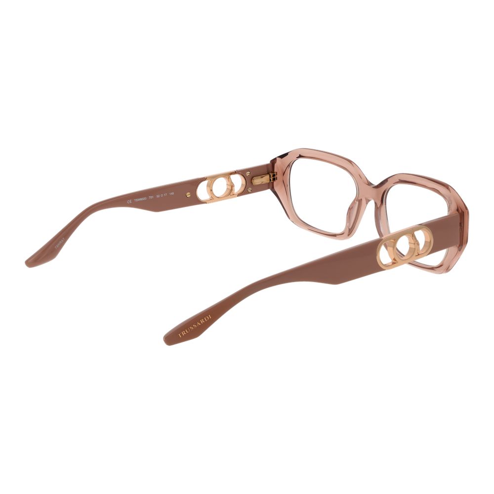 Trussardi Women’s Optical Glasses – Rose Square Frame, 52mm