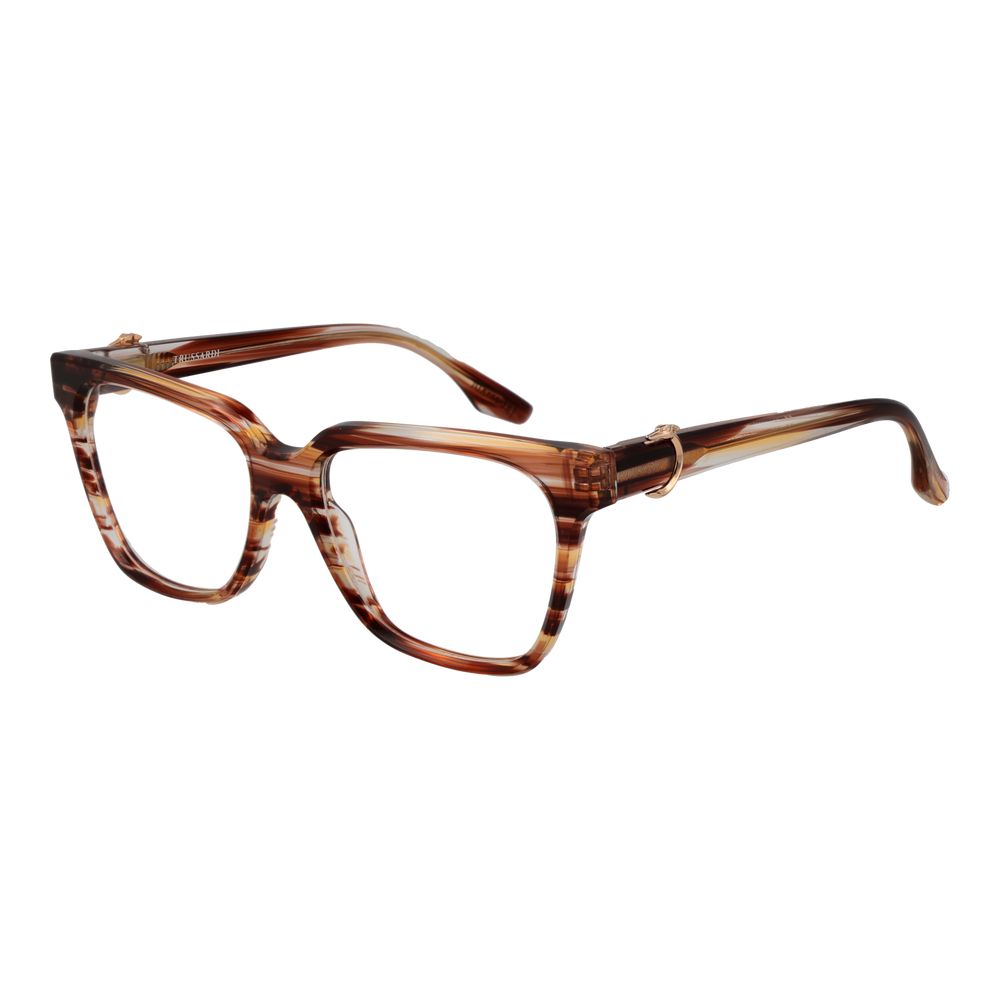 Trussardi Orange Women’s Optical Glasses – Square Full-Rim Frame