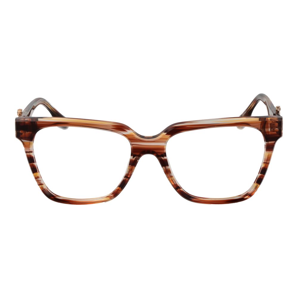 Trussardi Orange Women’s Optical Glasses – Square Full-Rim Frame