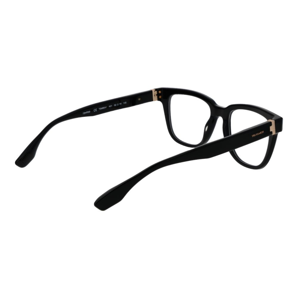 Trussardi Black Men’s Optical Glasses – Full-Rim Frame