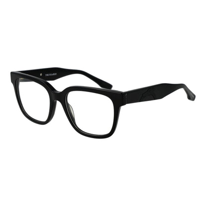 Trussardi Black Men’s Optical Glasses – Square Full-Rim Frame