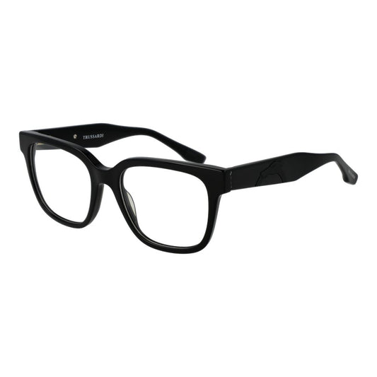 Trussardi Black Men’s Optical Glasses – Square Full-Rim Frame