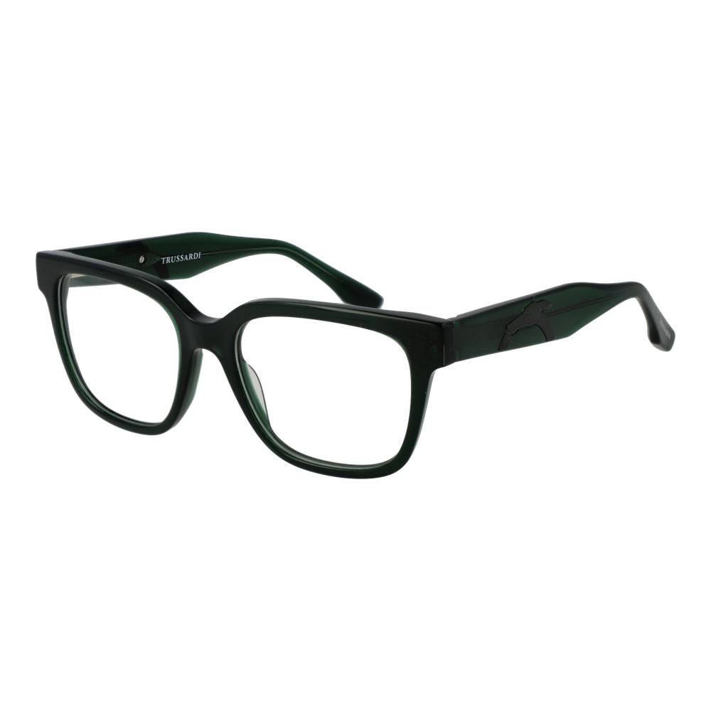 Trussardi Green Men's Optical Glasses – Square Full-Rim Frame