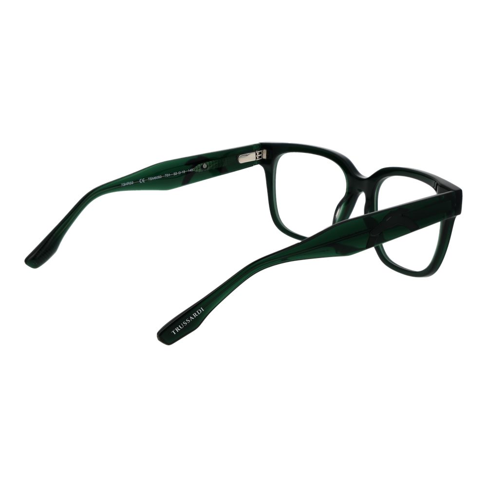 Trussardi Green Men's Optical Glasses – Square Full-Rim Frame