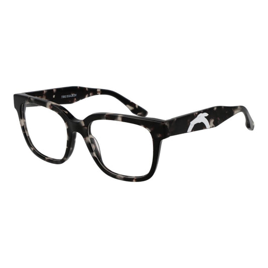 Trussardi Black Men’s Optical Glasses – Square Full-Rim Frame