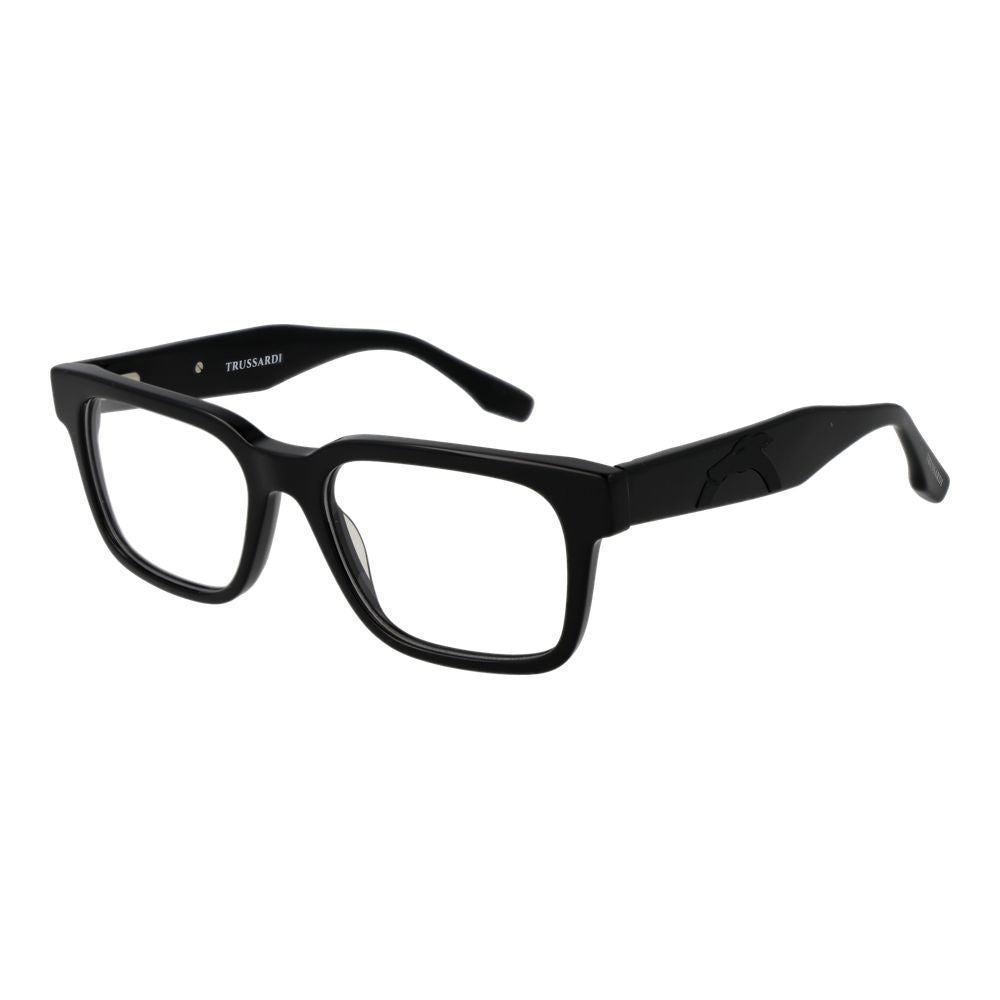 Trussardi Black Unisex Optical Glasses – Rectangle Full-Rim Frame