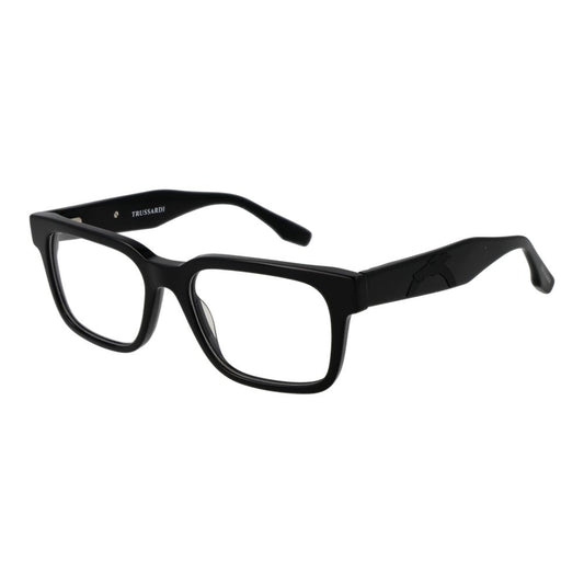 Trussardi Black Unisex Optical Glasses – Rectangle Full-Rim Frame