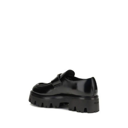 Prada Leather Monolith Loafers