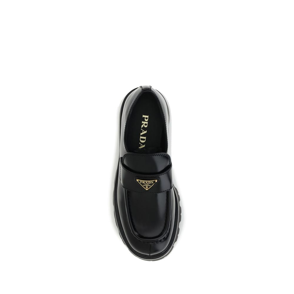 Prada Leather Monolith Loafers