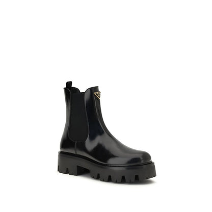 Prada Brushed Leather Ankle Boots: A Fusion of Elegance and Bold Character