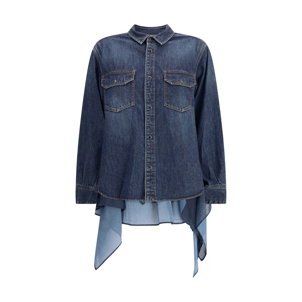 Sacai Denim and Satin Shirt