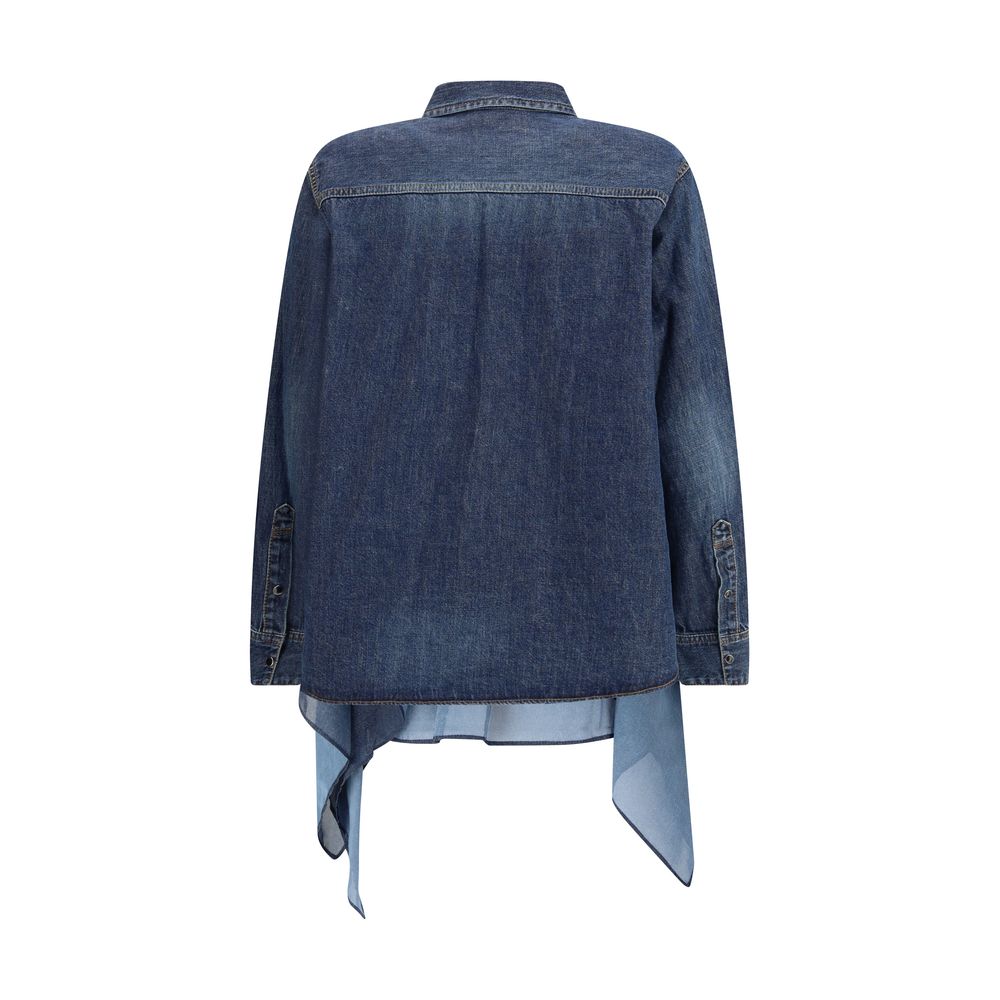 Sacai Denim and Satin Shirt