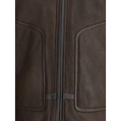 Valstar Coburn Aviator Jacket in Waxed Suede Shearling