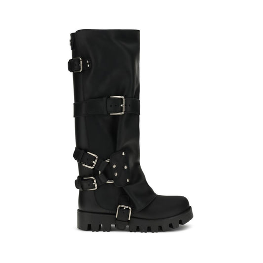 Dolce & Gabbana Rubber and Leather High Boots