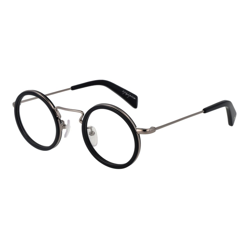 Yohji Yamamoto Men’s Optical Glasses – Black Round Frame, 44mm