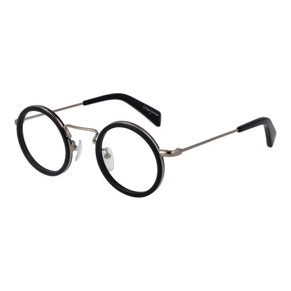 Yohji Yamamoto Men’s Optical Glasses – Black Round Frame, 44mm
