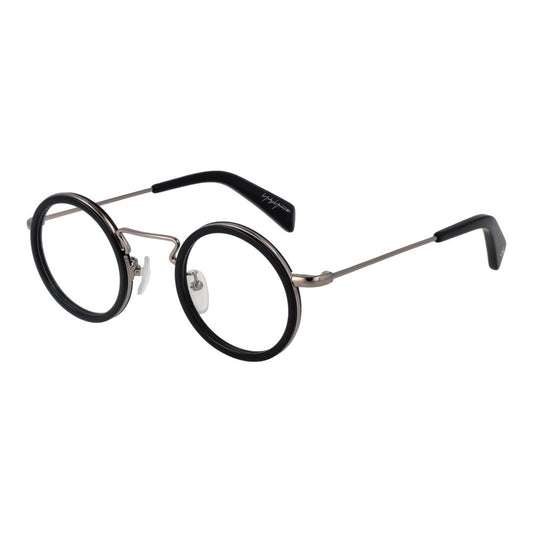 Yohji Yamamoto Men’s Optical Glasses – Black Round Frame, 44mm