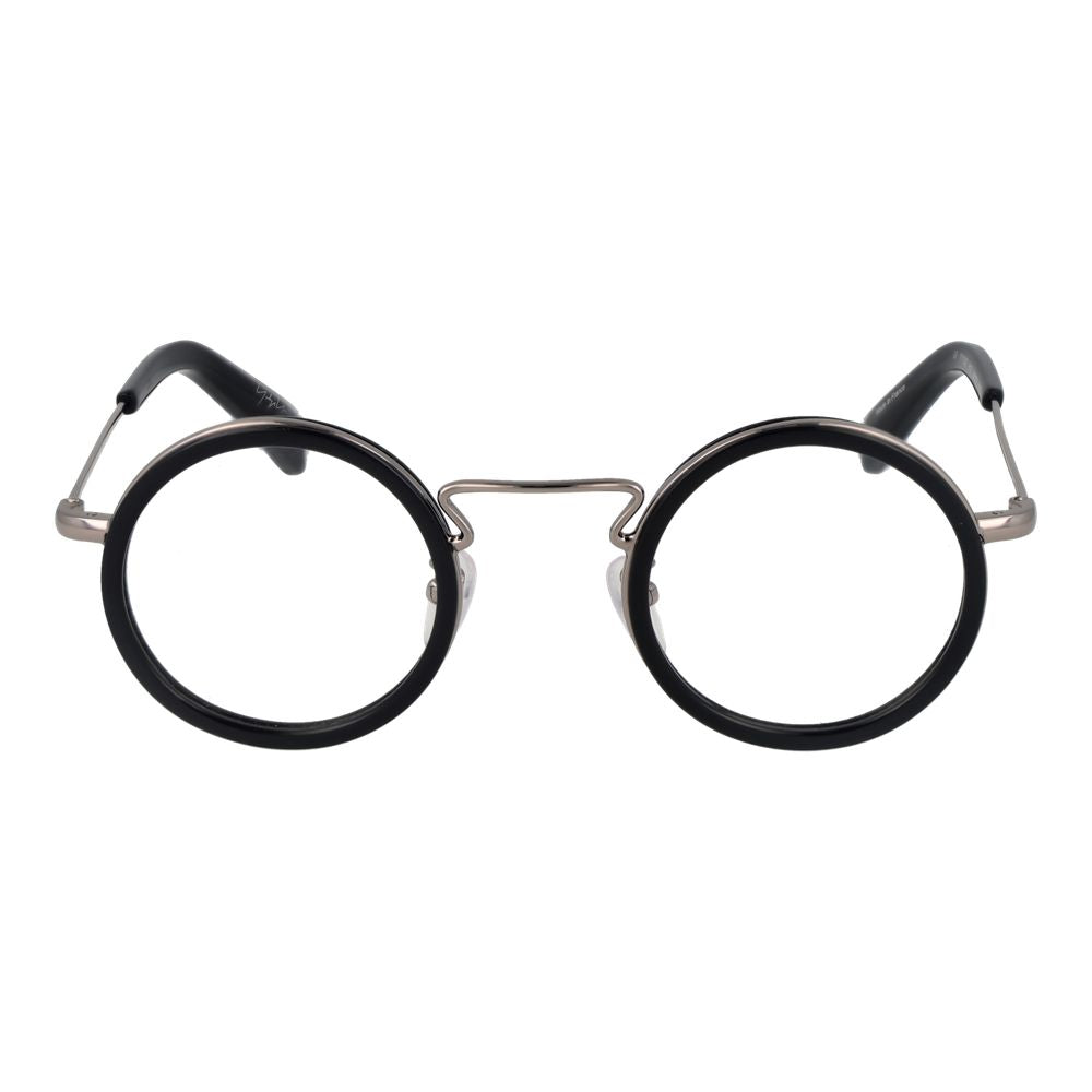 Yohji Yamamoto Men’s Optical Glasses – Black Round Frame, 44mm