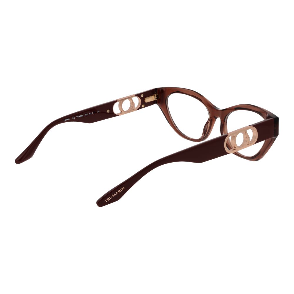 Trussardi Women’s Optical Glasses – Brown Cat Eye Frame
