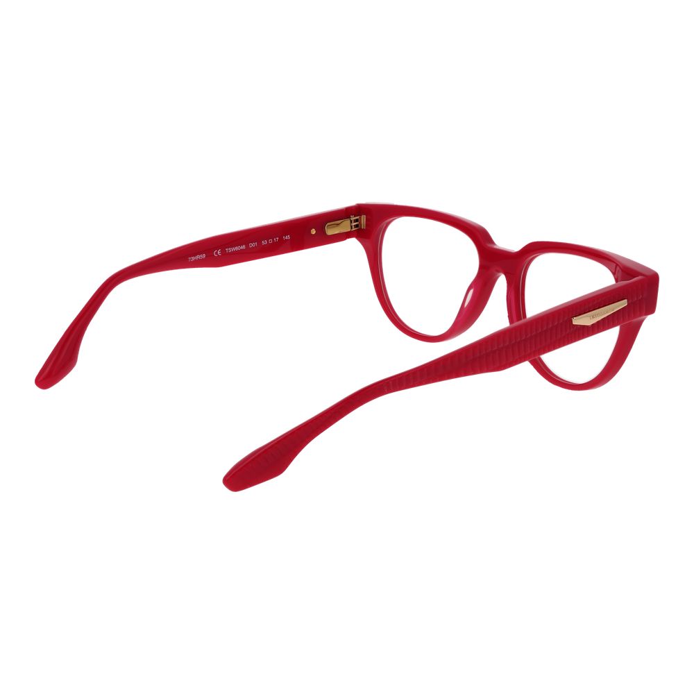Trussardi Women's Optical Glasses – Red Full-Rim Frame