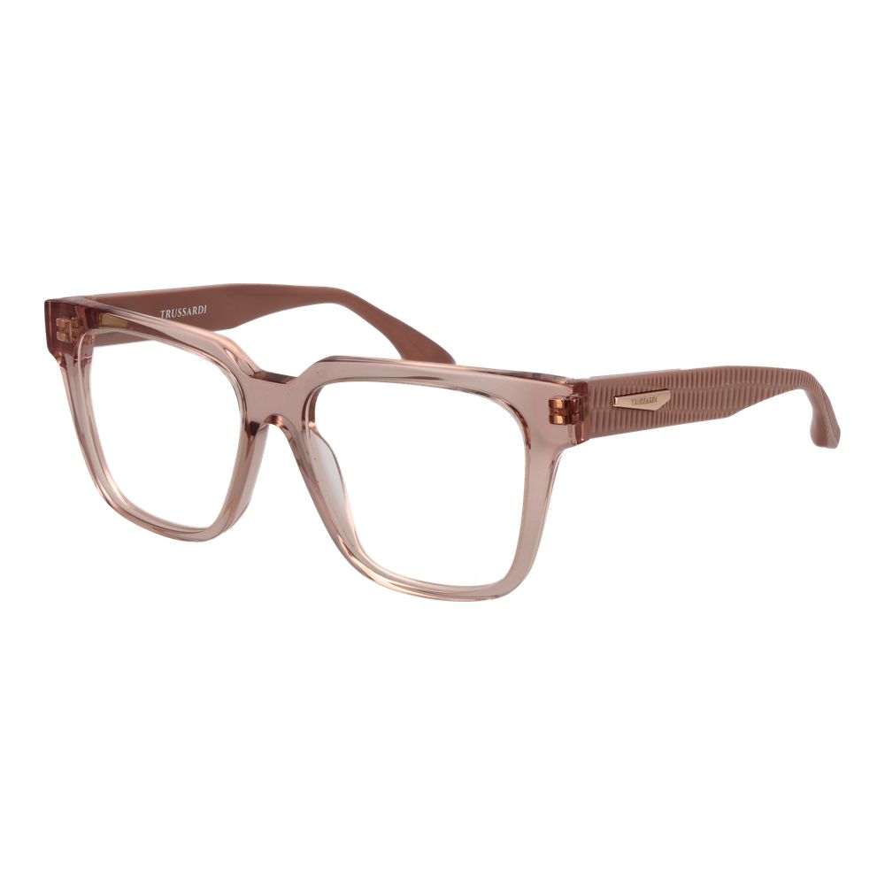 Trussardi Pink Women’s Optical Glasses – Square Full-Rim Frame