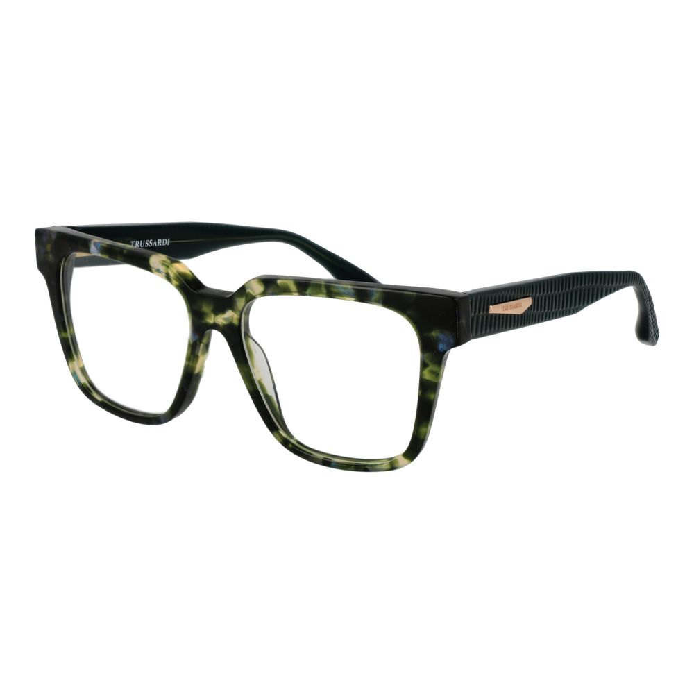 Trussardi Green Women's Optical Glasses – Square Full-Rim Frame